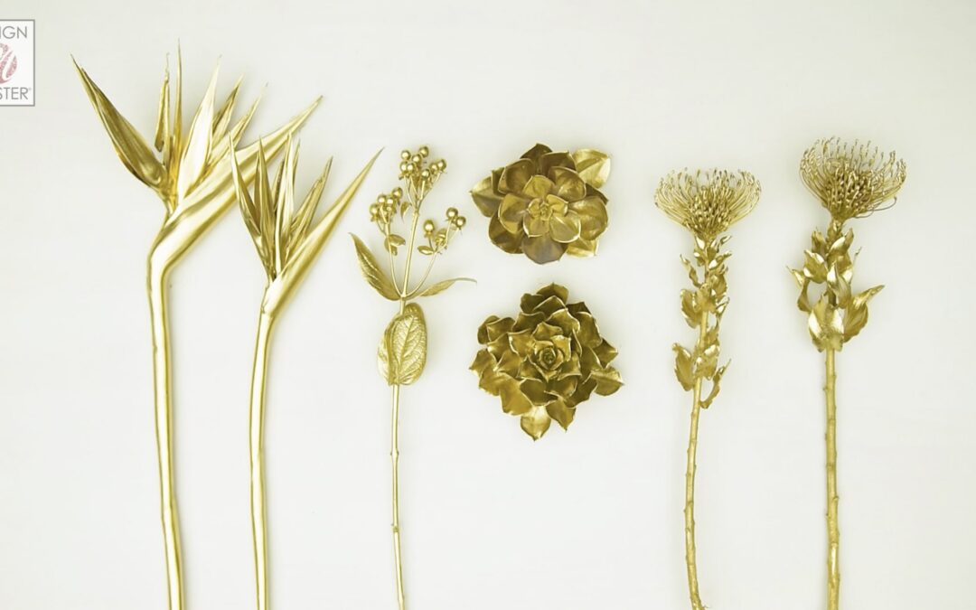 4 Flowers Transformed with Gold Medal Premium Metal: Before and After